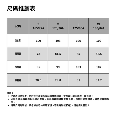 尺碼資訊