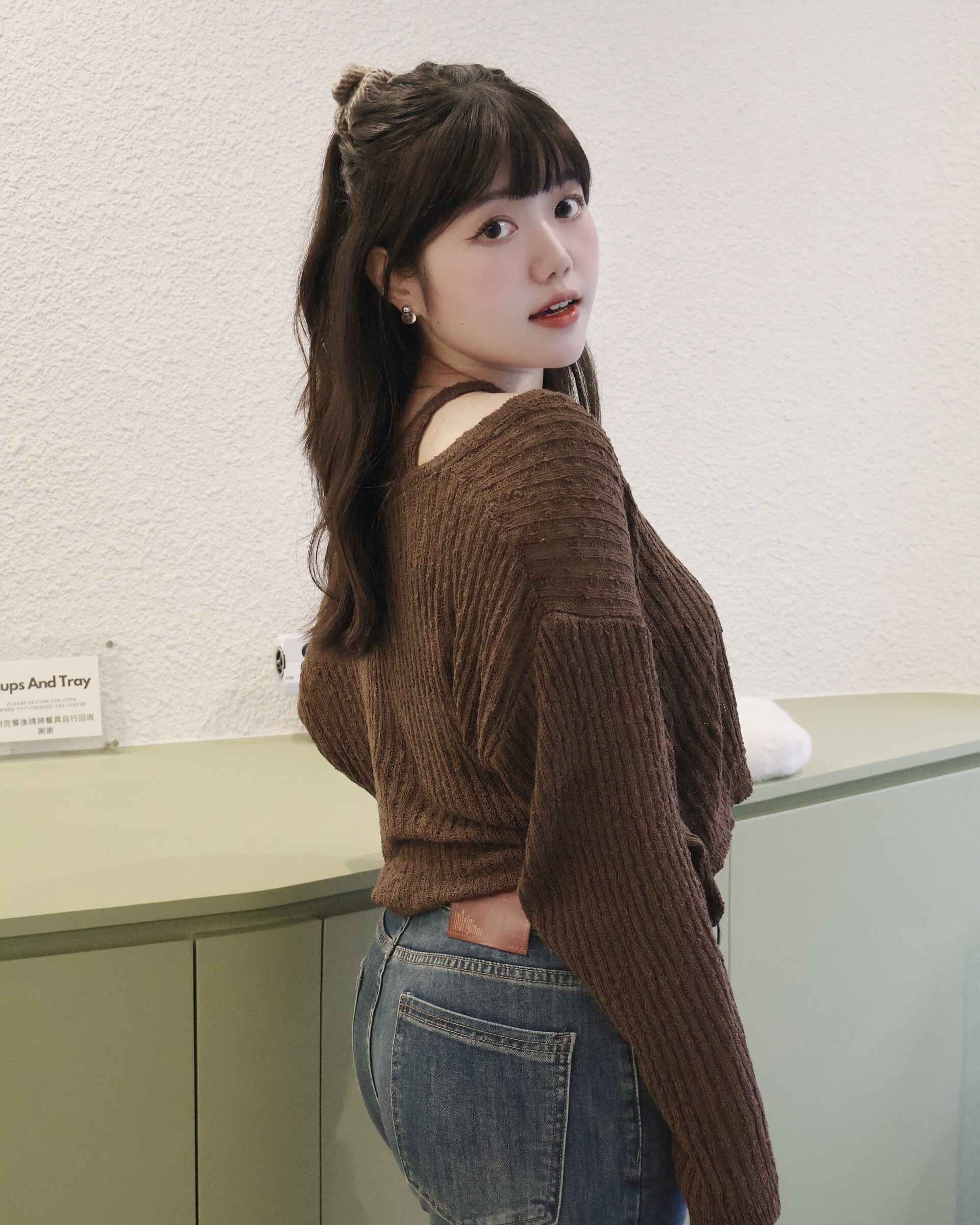 咖條紋+162喇叭褲 (3)