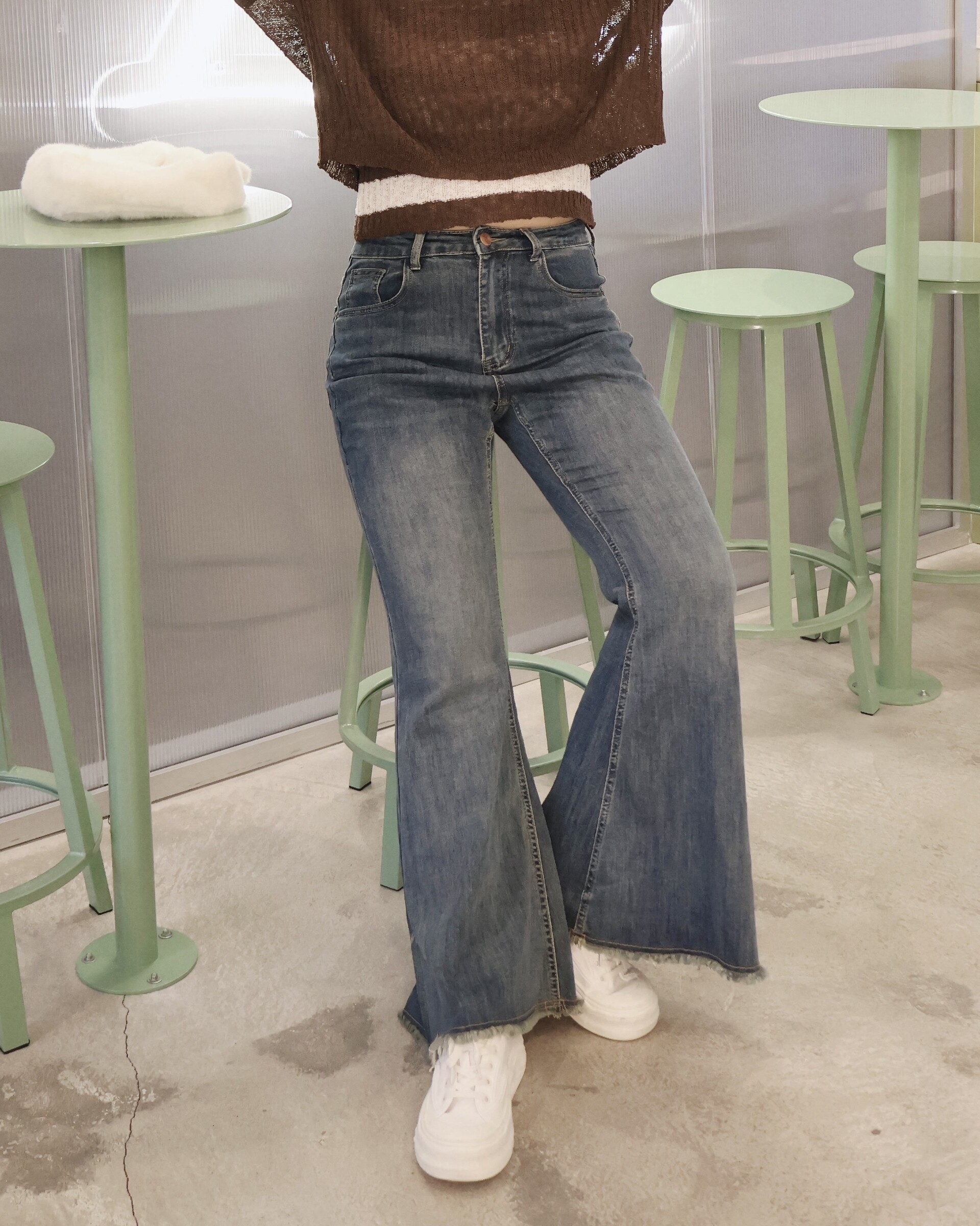 咖條紋+162喇叭褲 (12)