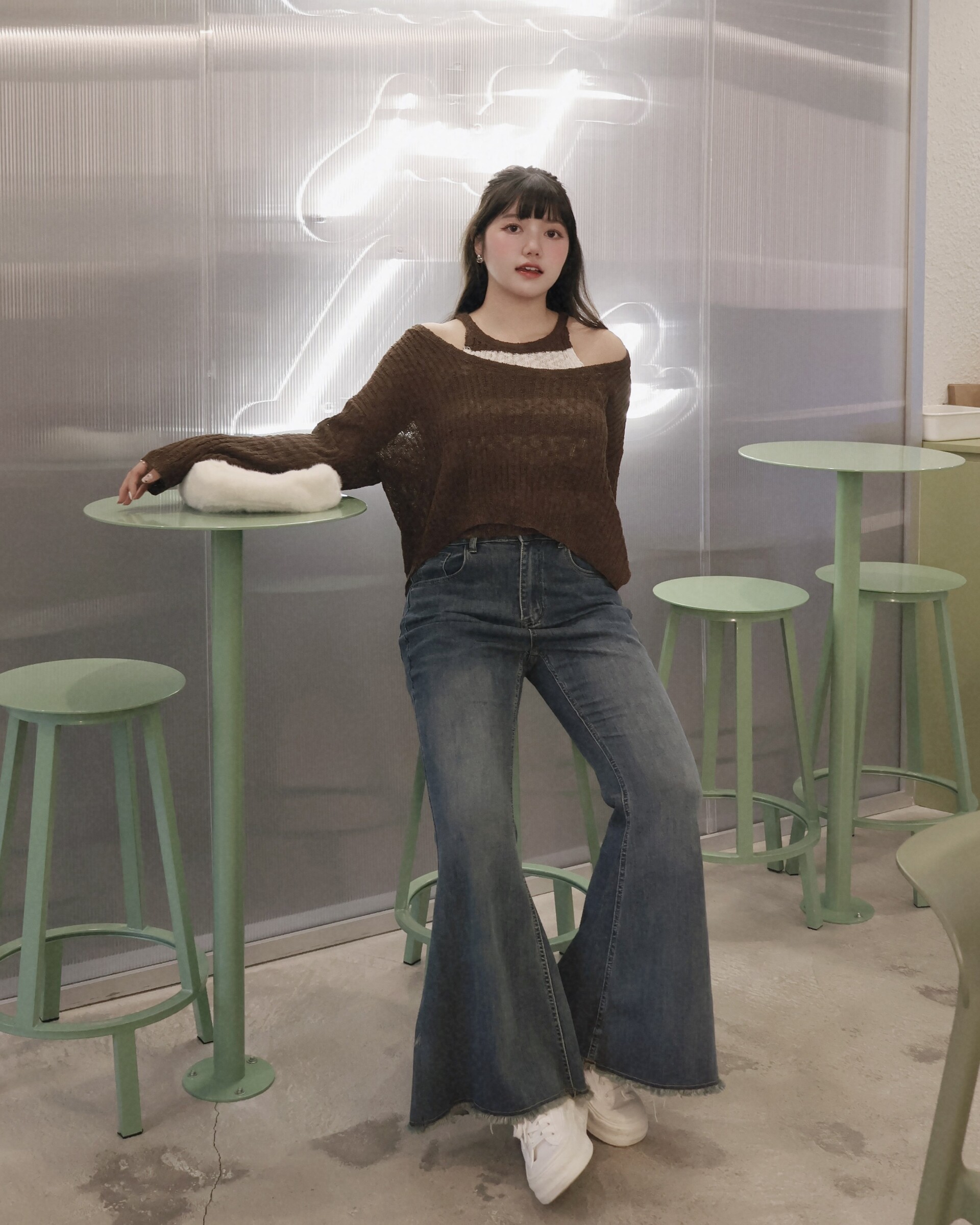 咖條紋+162喇叭褲 (8)