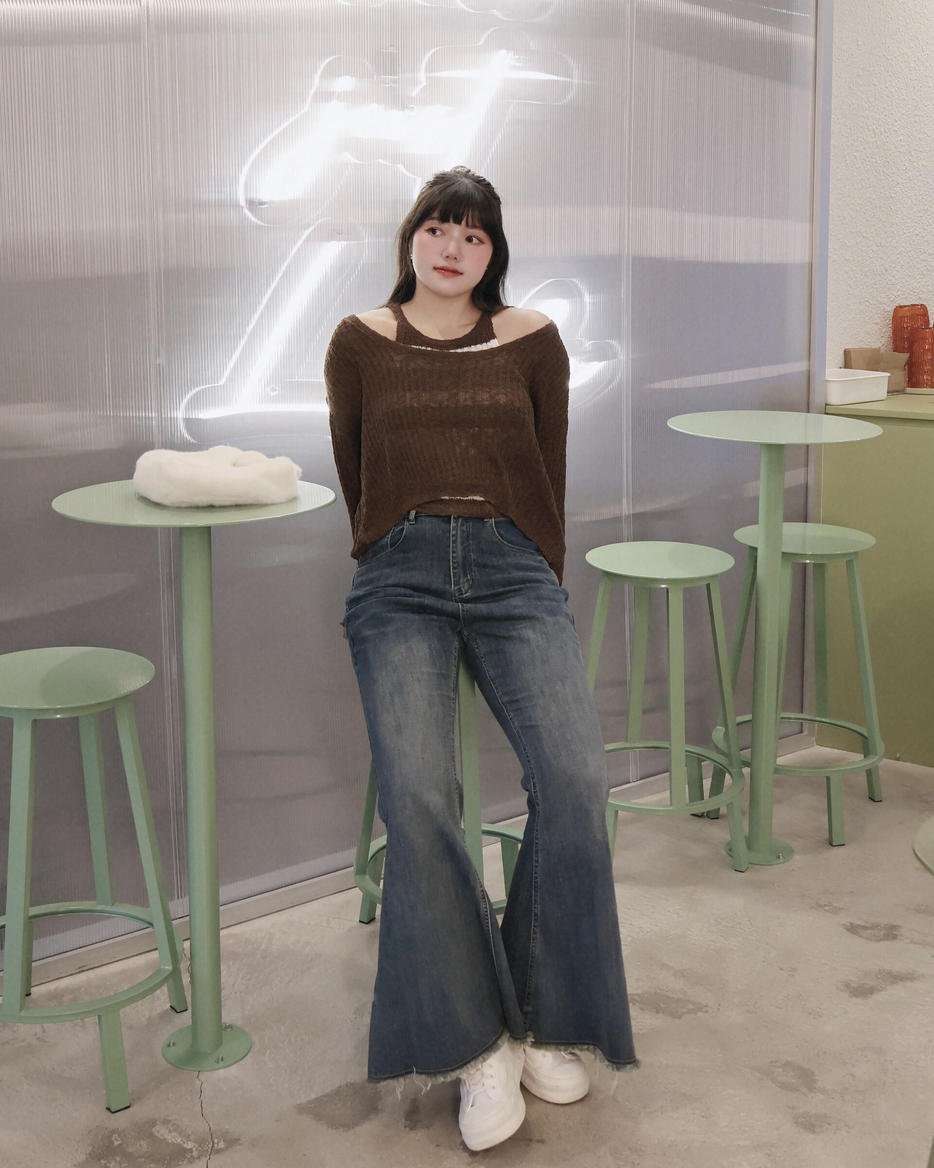 咖條紋+162喇叭褲 (7)