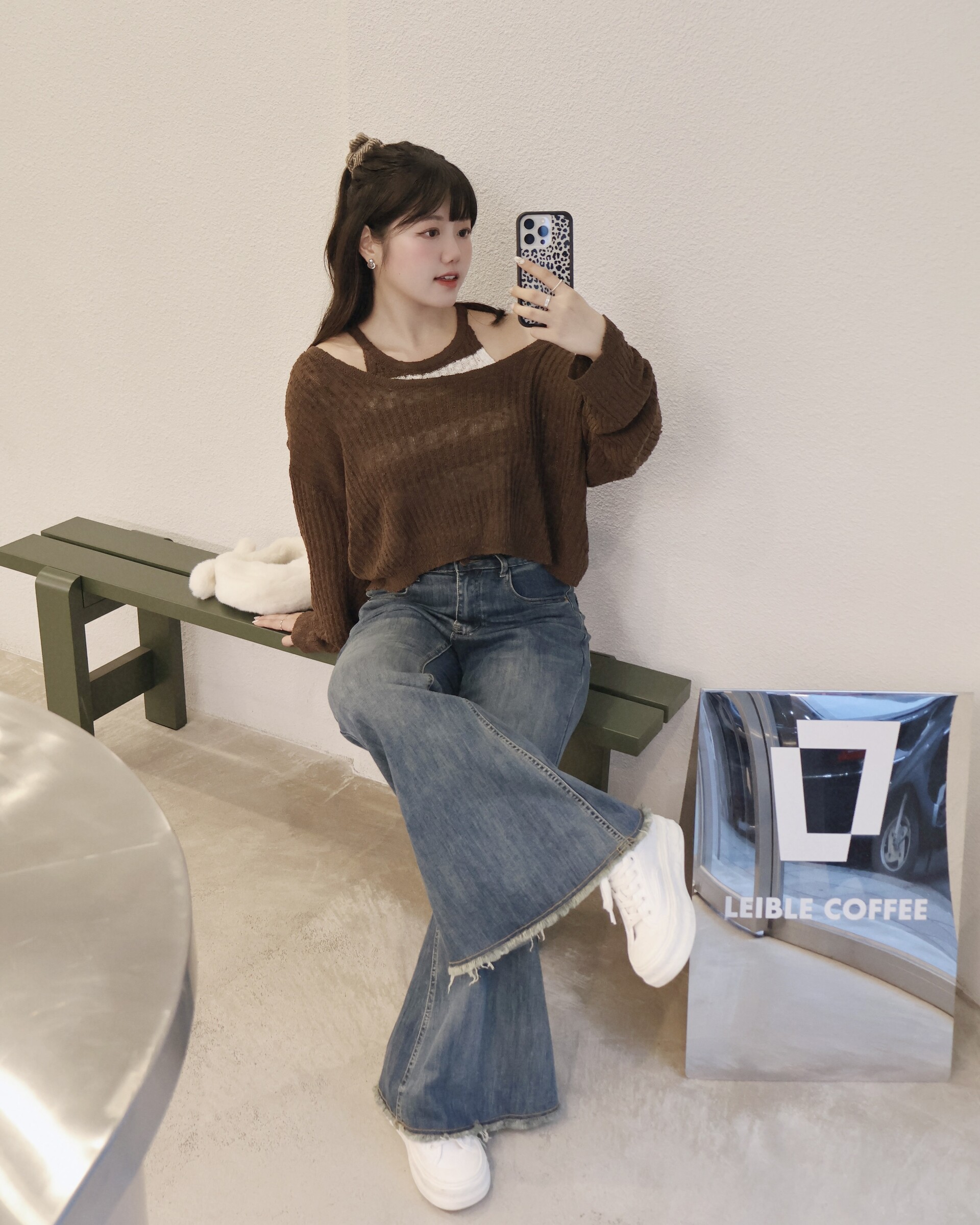 咖條紋+162喇叭褲 (4)