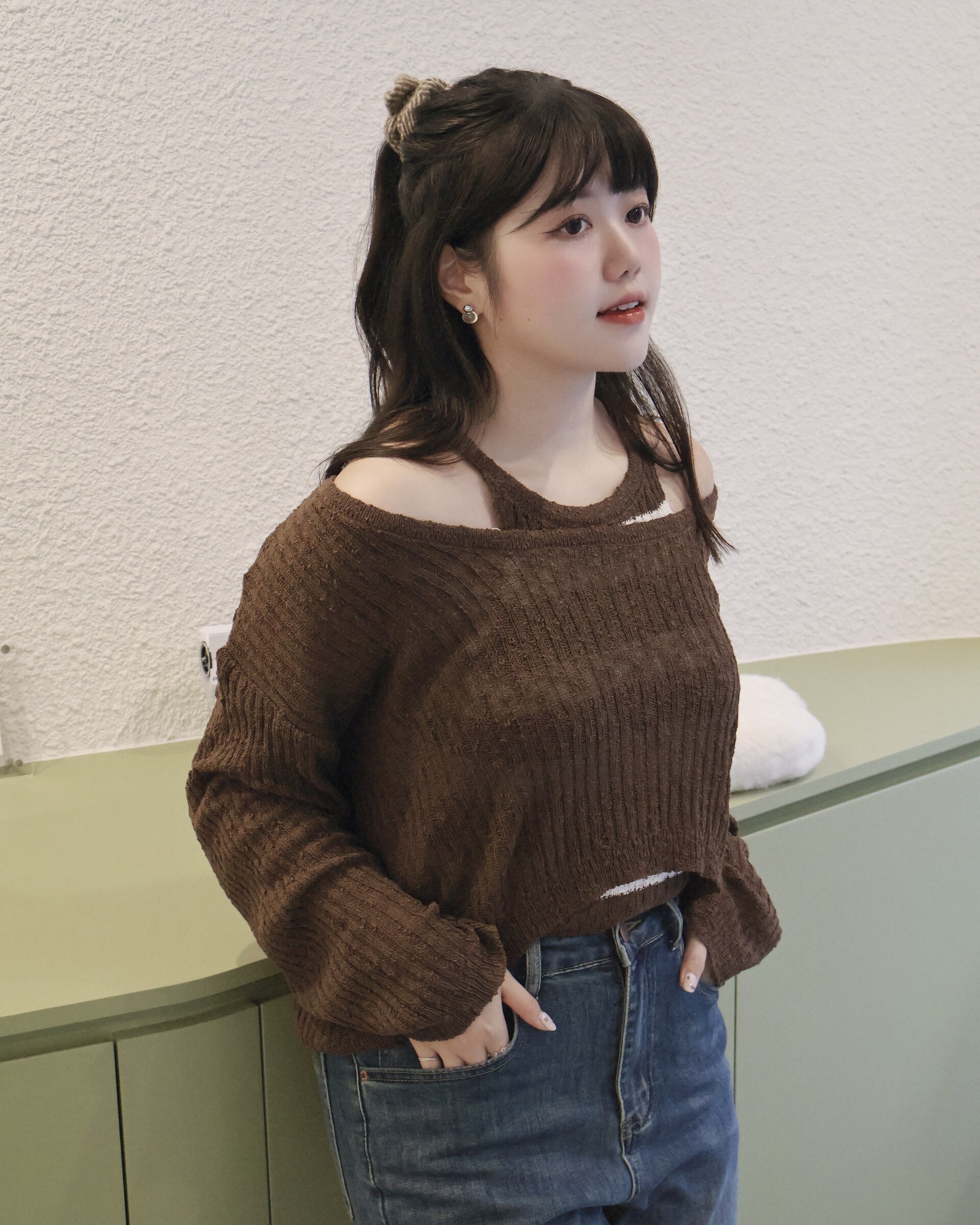 咖條紋+162喇叭褲 (6)