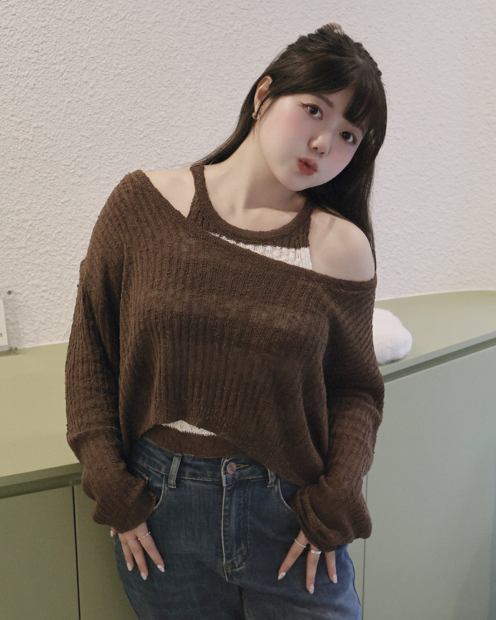 咖條紋+162喇叭褲 (9)