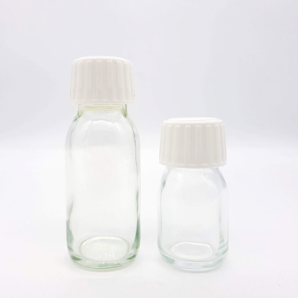 B30 Clear Glass Bottle 60ml from RM1.20/pc, 50pcs per pack Glass
