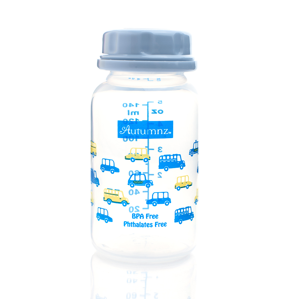 Autumnz-Wide Neck Breastmilk Storage Bottles *5oz* (4 btls) - Lullaby  *Turquoise*