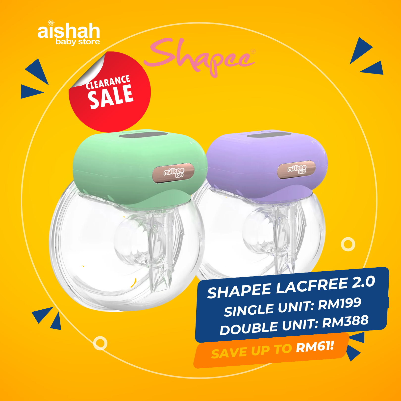 Shapee Milkee Lab Rechargeable Lactation Massager, Shapee