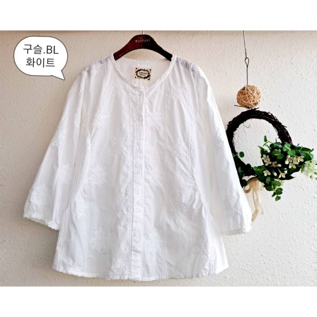 直條蕾花衫
