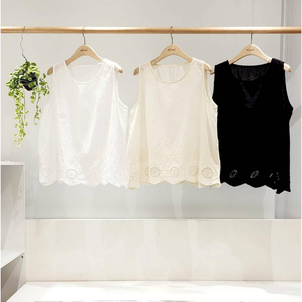 刺繡小花下圓圈背