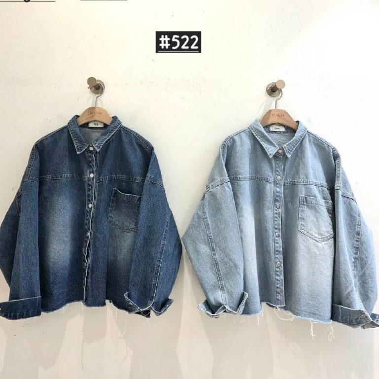 #522胸車一口袋牛仔外