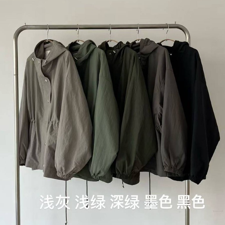 腰可束開鐡釦中長帽外