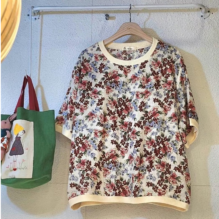 滾羅紋邊花衫