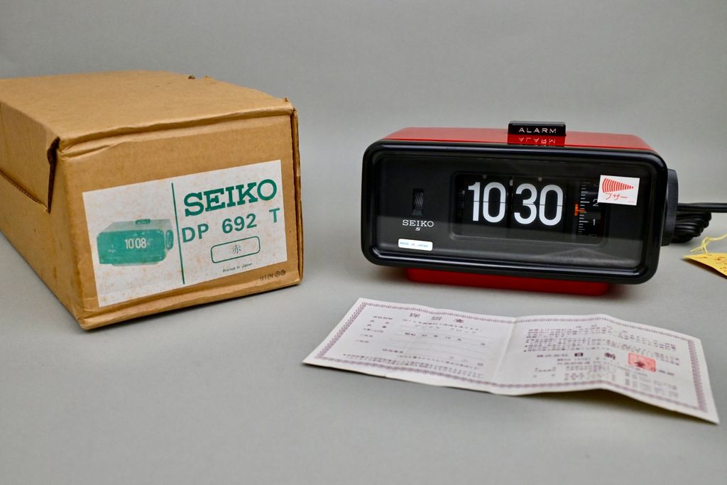 Seiko 紅 翻頁鐘1