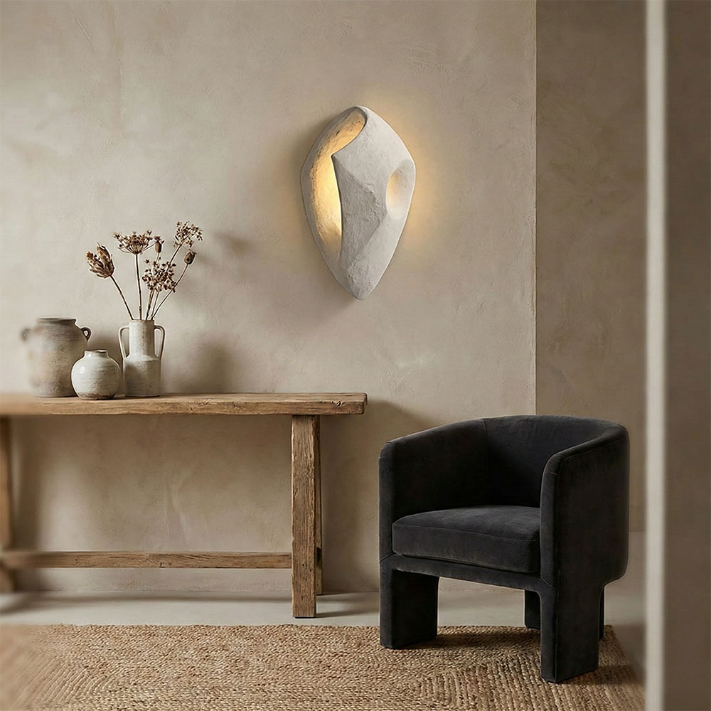 奶油風臥室床頭裝飾壁燈，間接照明光影效果展示