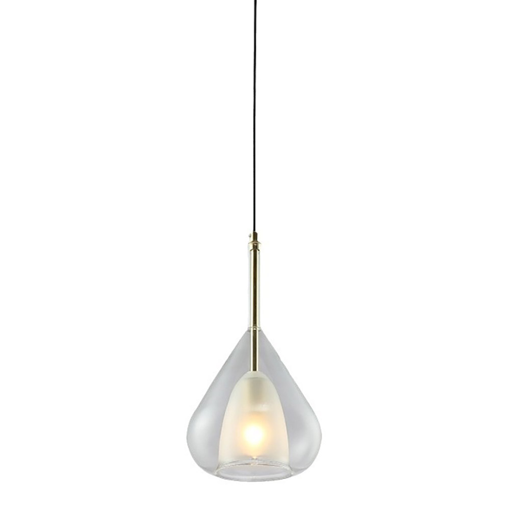 北歐風格廚房中島燈具佈置-三盞水滴吊燈組合展示