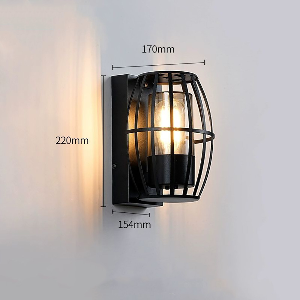 戶外工業風壁燈尺寸圖-220mmx170mm-規格說明