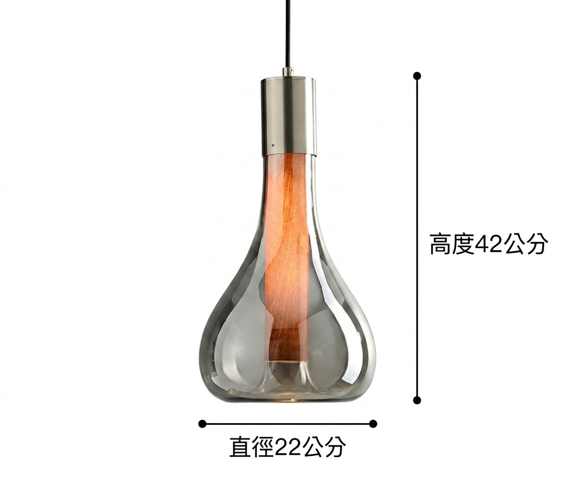 北歐簡約水滴玻璃吊燈尺寸
