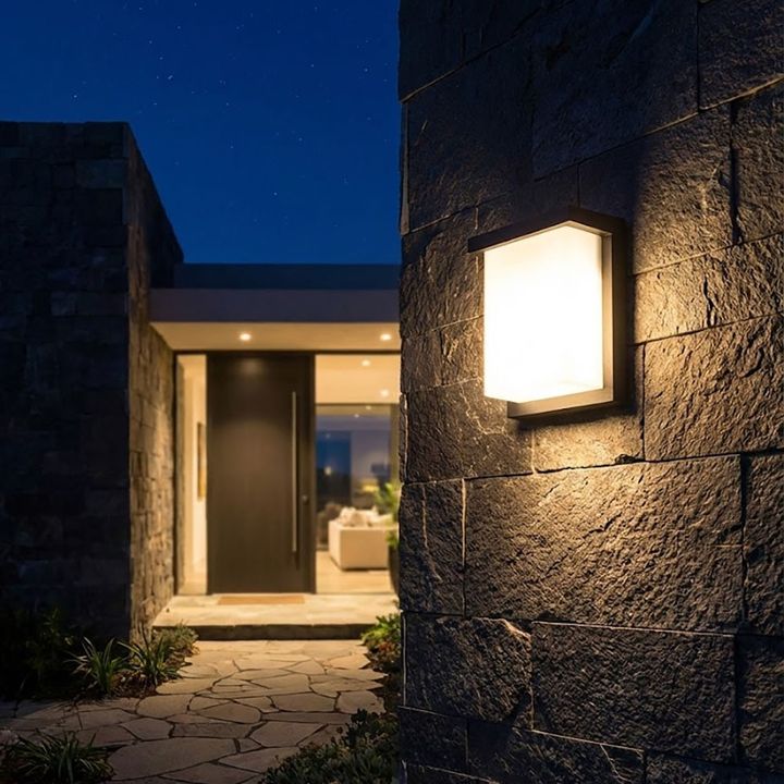outdoor-wall-sconce-entrance-night-view