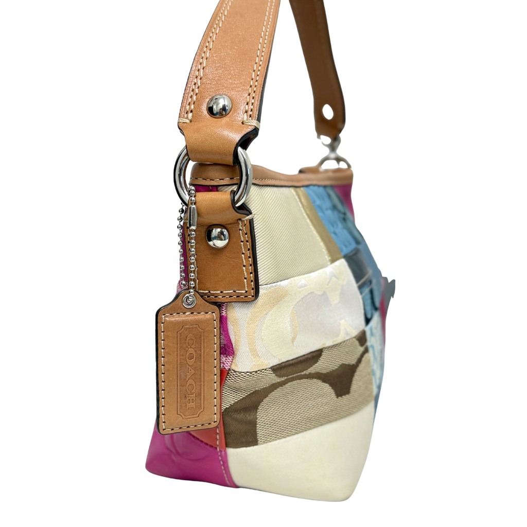 Coach Pink Blue Patchwork Shoulder Bag – Mint Apparels
