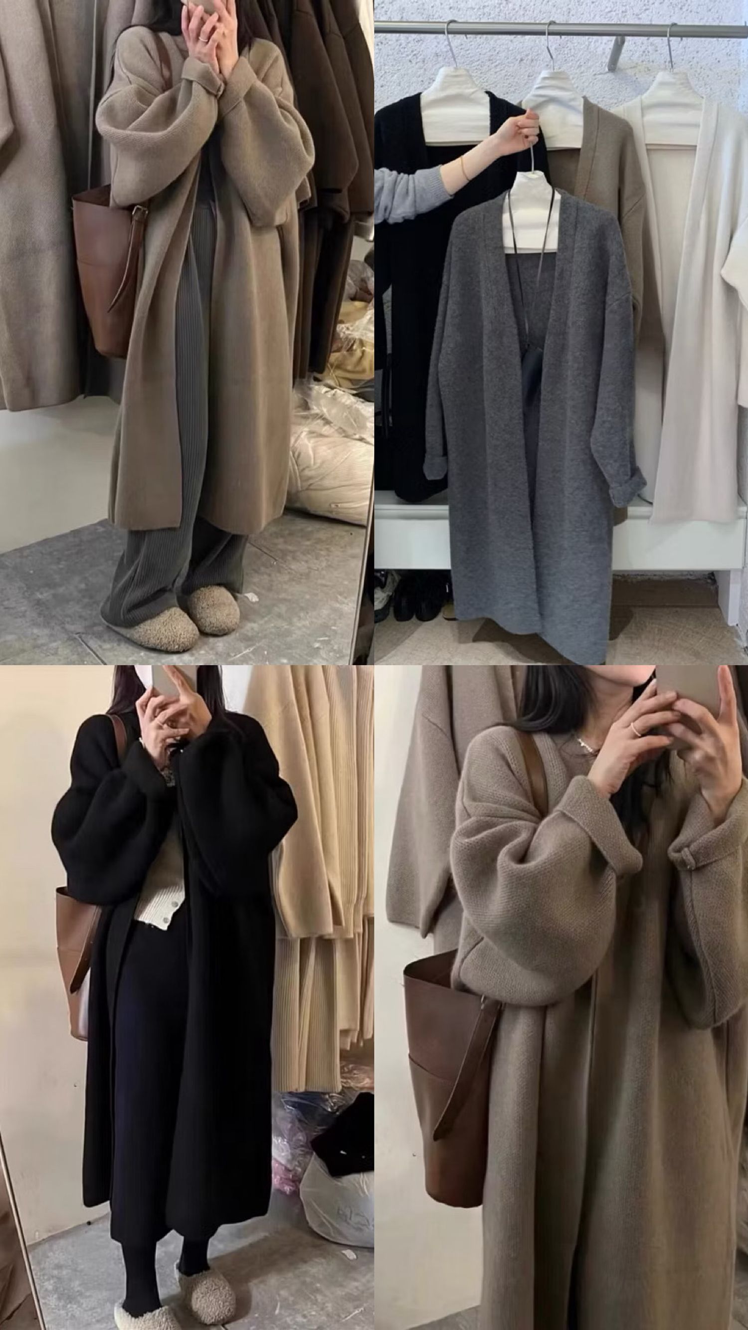 The.warm.house - 熱銷回歸❤️‍🔥百搭慵懶質感加厚長款針織開衫🤎