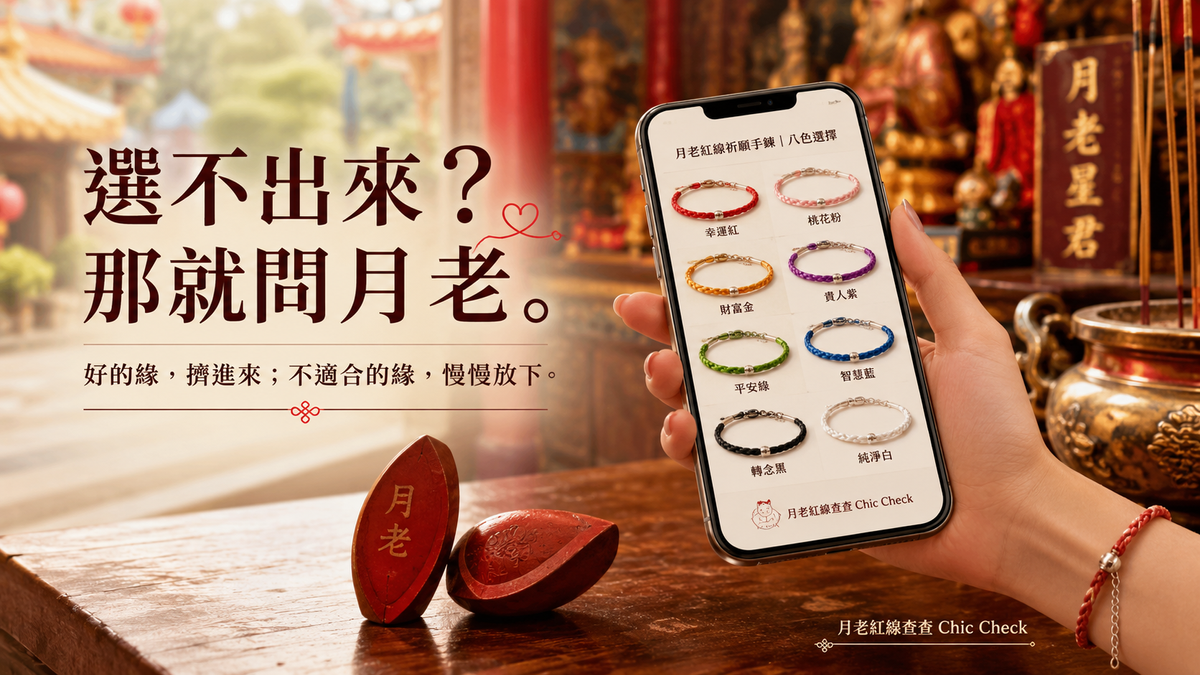 【2026】不知道月老紅線選哪色？照片也能擲筊請示｜求緣、貴人、業績到斷緣，查媽的「擠進去祈願法」