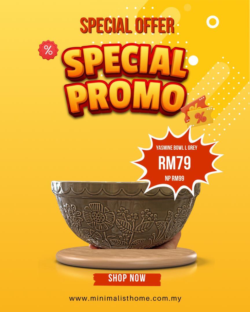 Yasmine bowl grey L