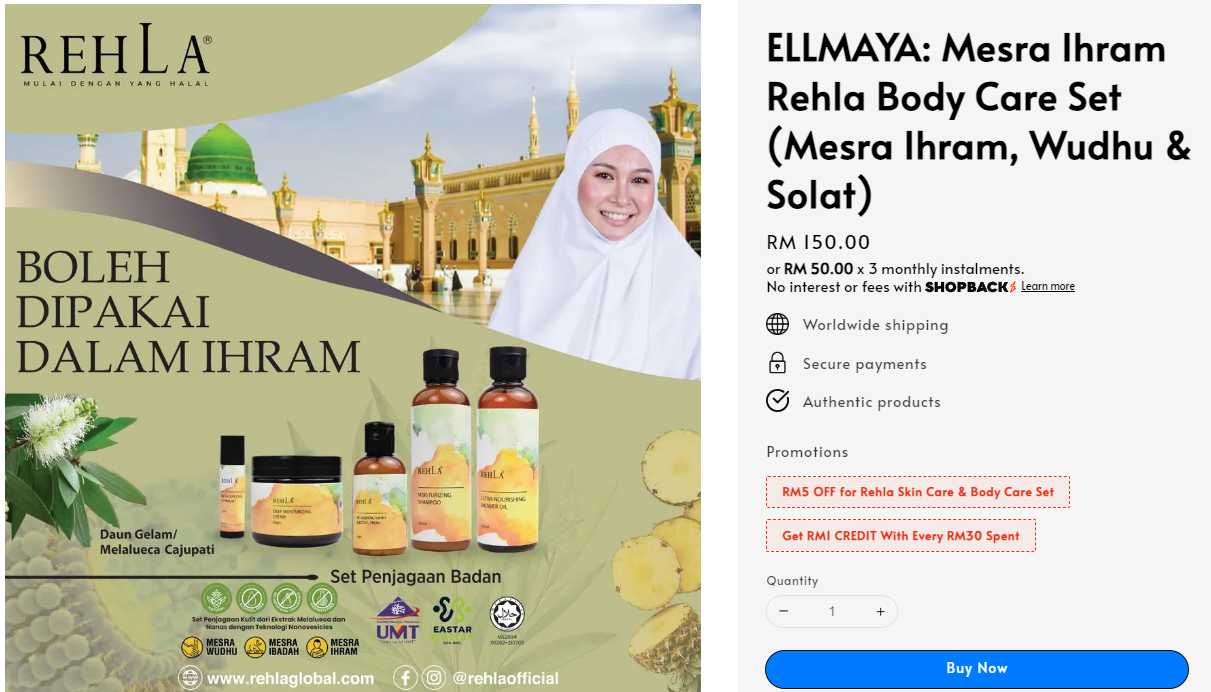 Promosi ELLMAYA REHLA LESS RM5 BODYCARE