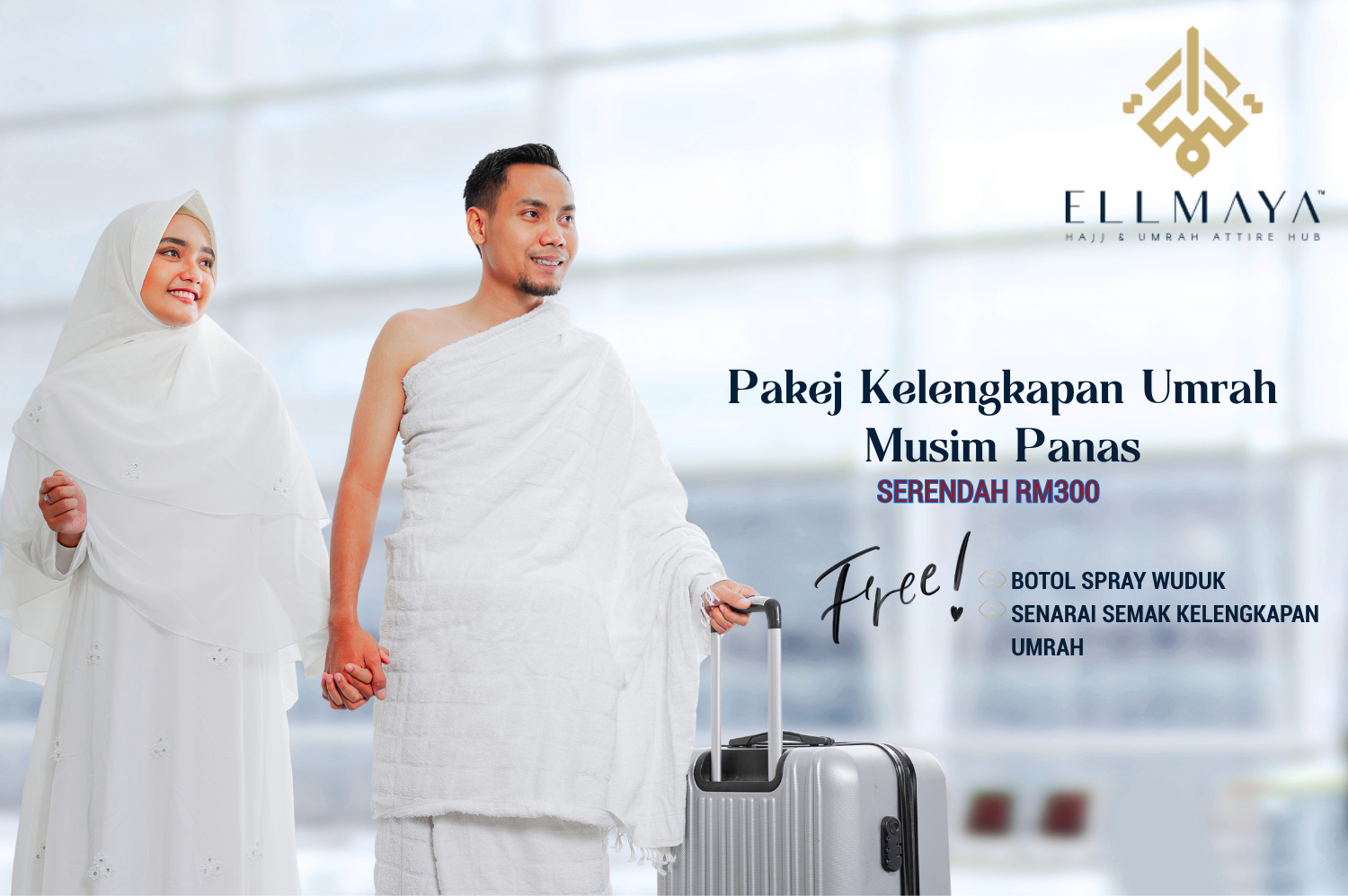 Pakej Umrah Serendah RM300 | Butik Ellmaya -Hub Kelengkapan Haji Umrah & Skincare Umrah @ Wangsa 118, Kuala Lumpur