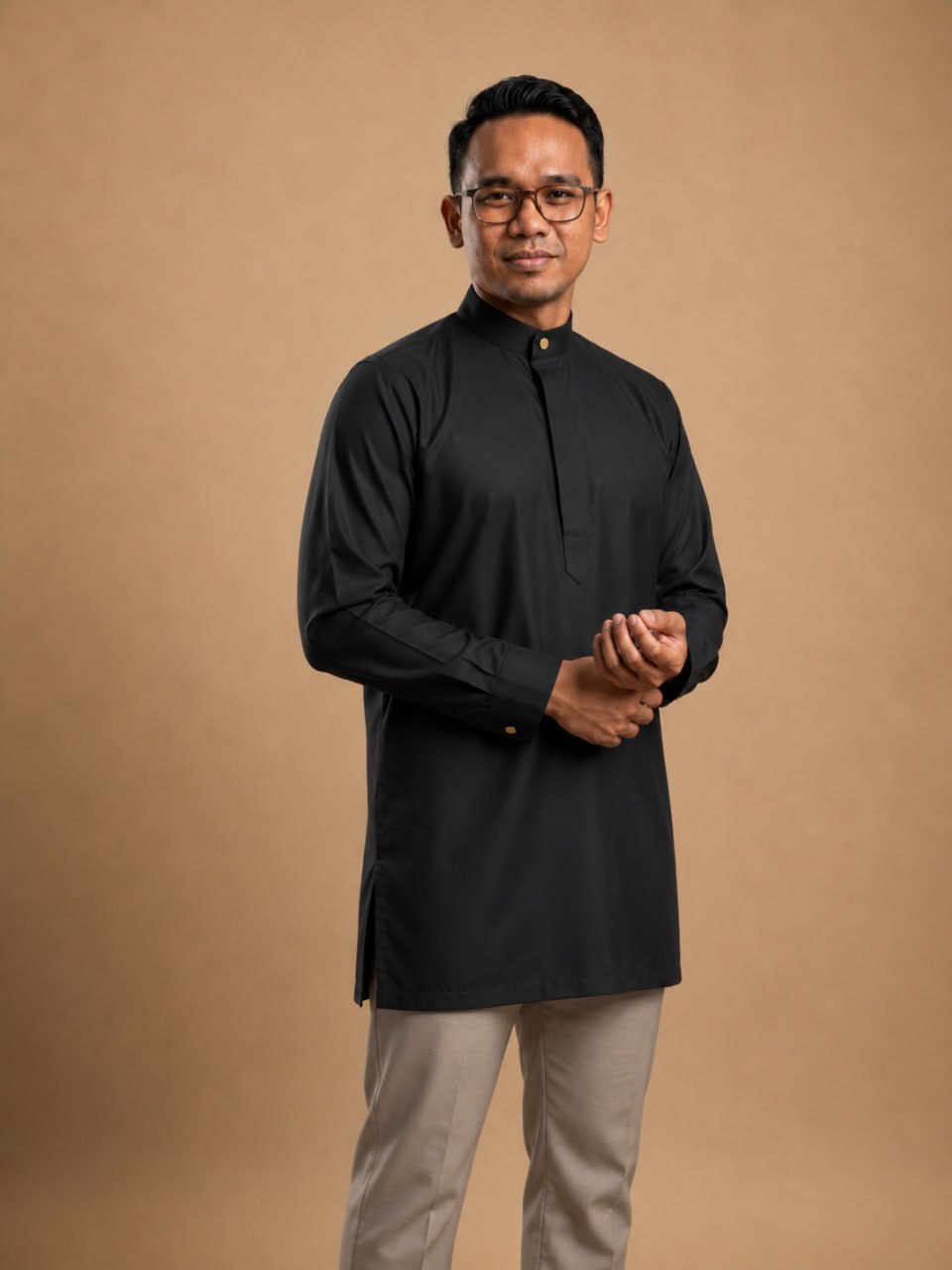 ellmaya kurta lelaki safwah black