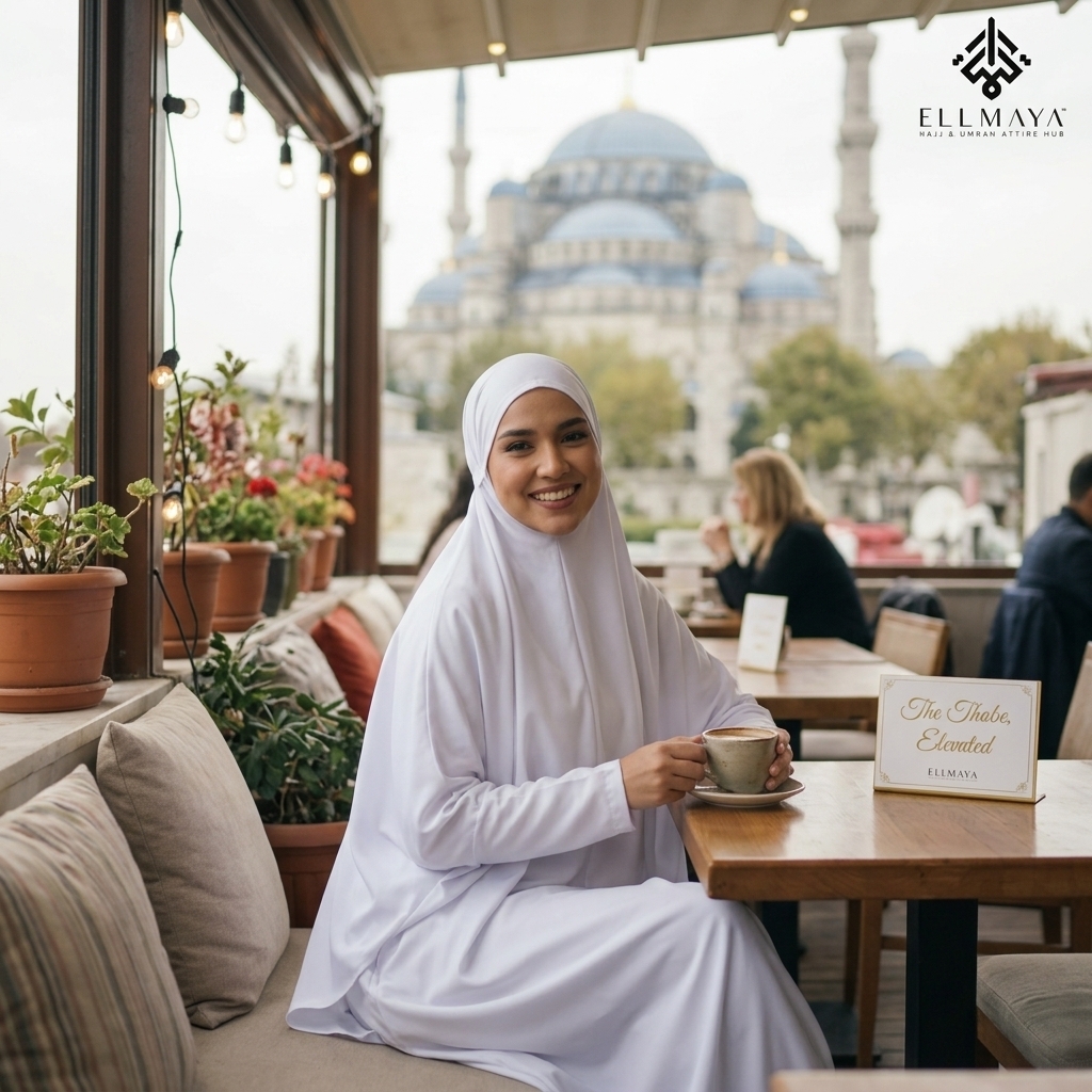 ellmaya set seluar haji umrah laila putih 01