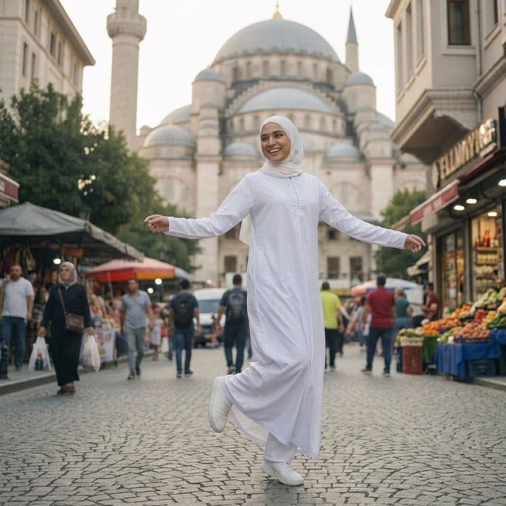 ellmaya jubah haji umrah laila putih 02