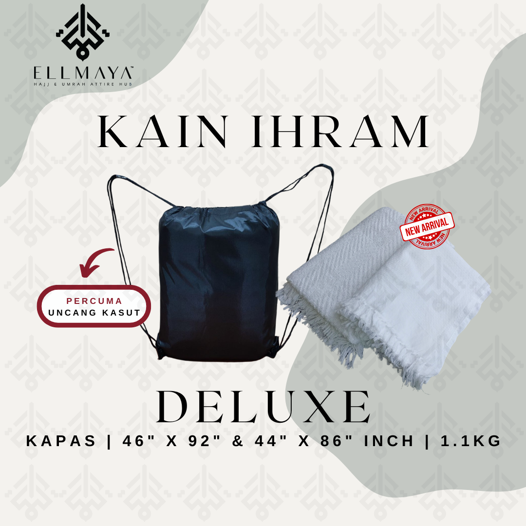 Kain Ihram Deluxe Free Gift (Uncang Kasut) (1)