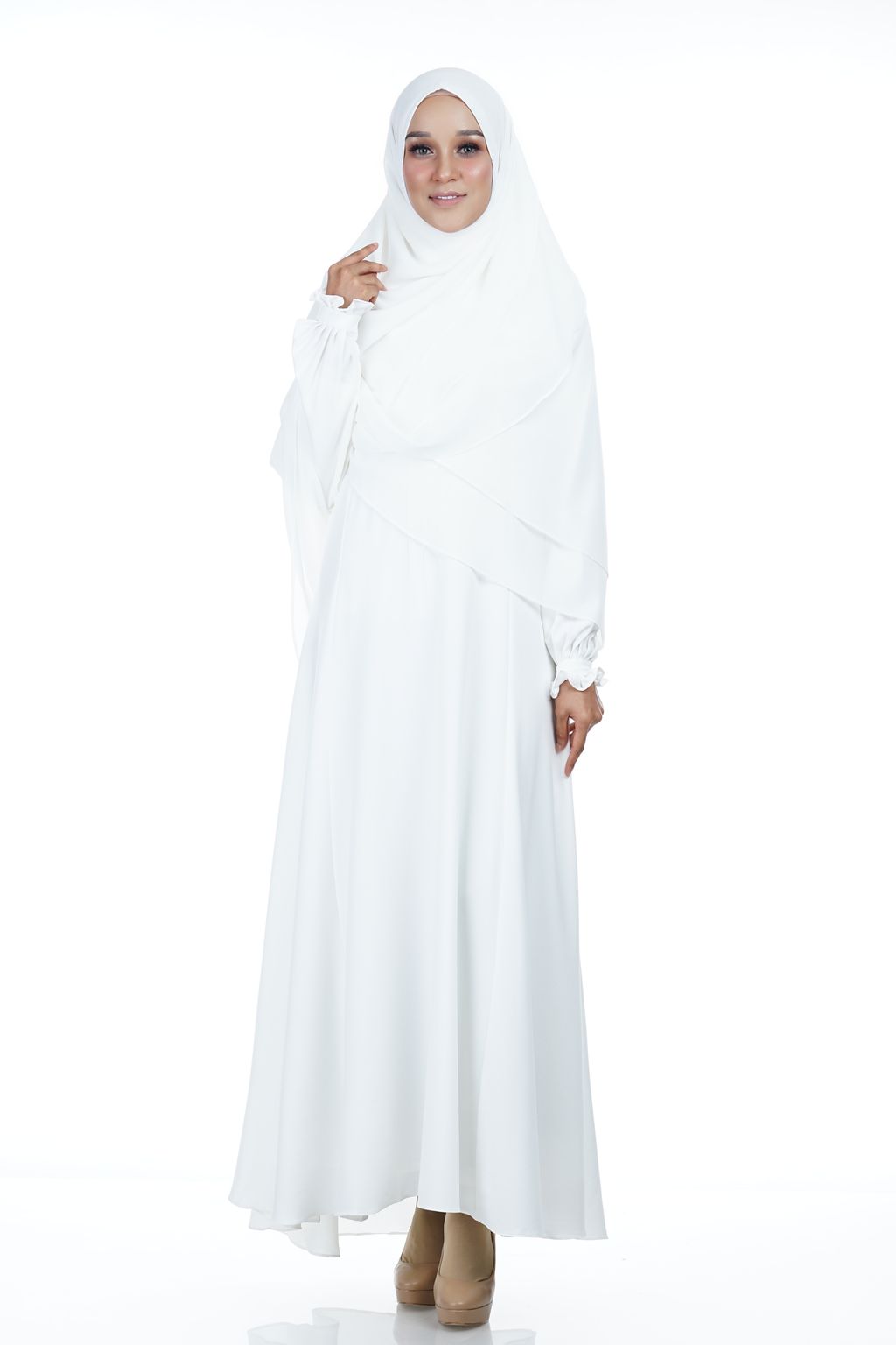 jubah soleha putih