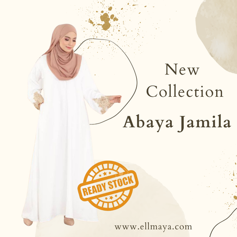 Ellmaya Abaya Umrah Jamila White