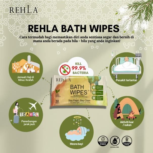 ellmaya rehla bath wipes kegunaanya