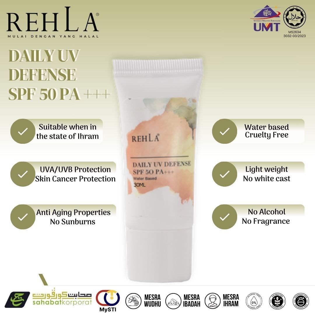 ellmaya rehla skincare mesra ihram water based sunscreen 30ml