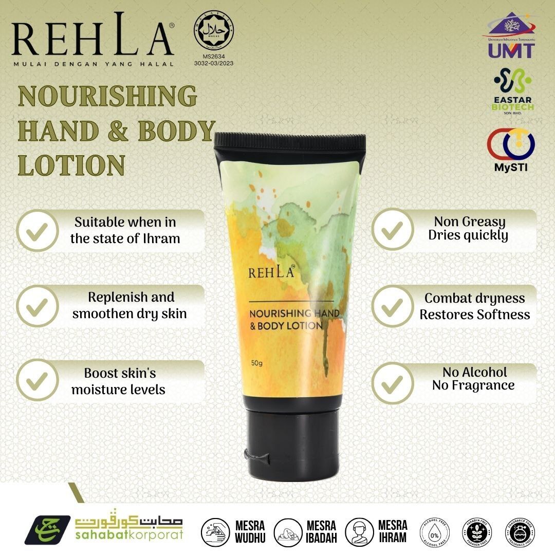 ellmaya rehla bodycare mesra ihram hand body lotion 50g