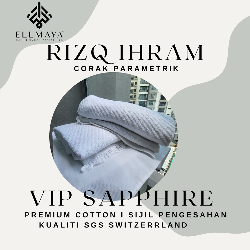 ellmaya rizq ihram cotton sapphire