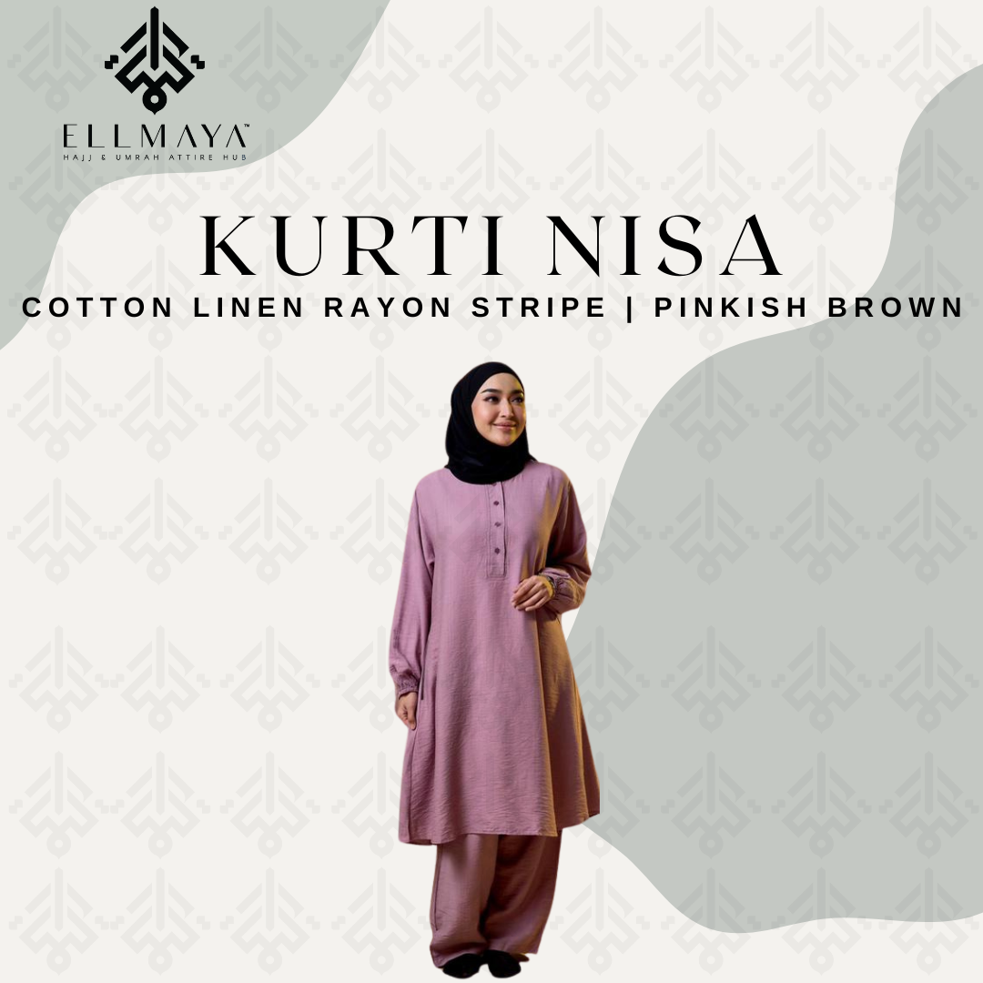 Kurti Nisa in Pinkish Brown