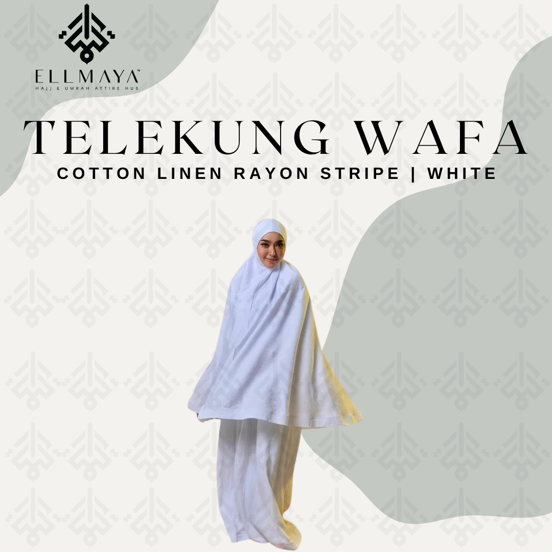 Telekung Wafa in White