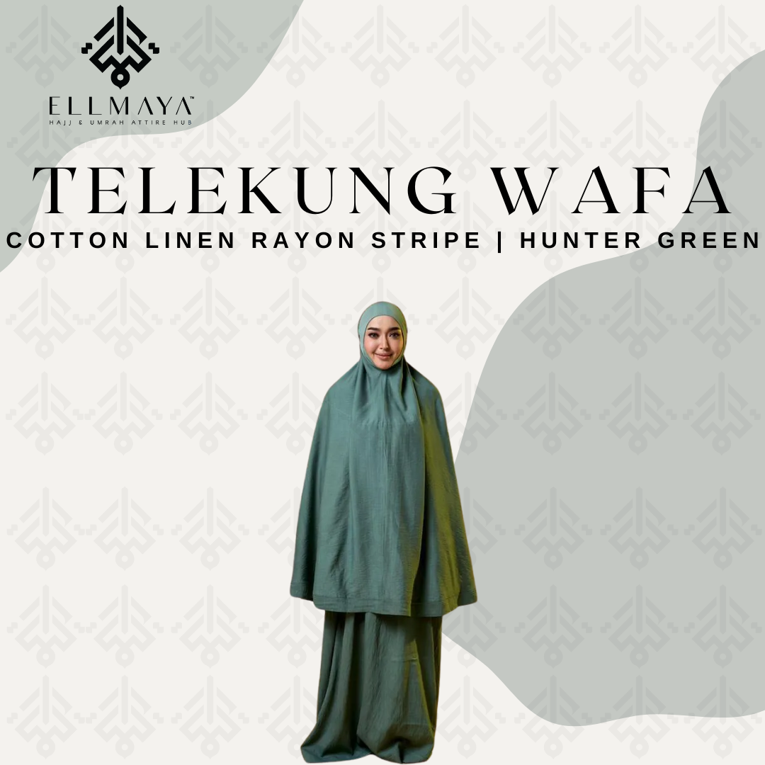 Telekung Wafa in Hunter Green