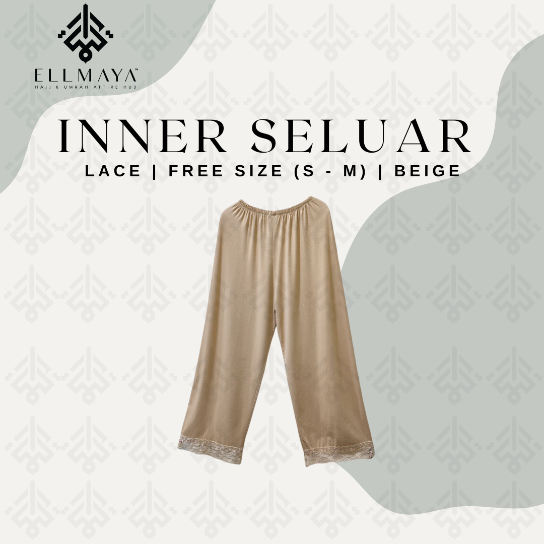 Inner Seluar Lace in Beige