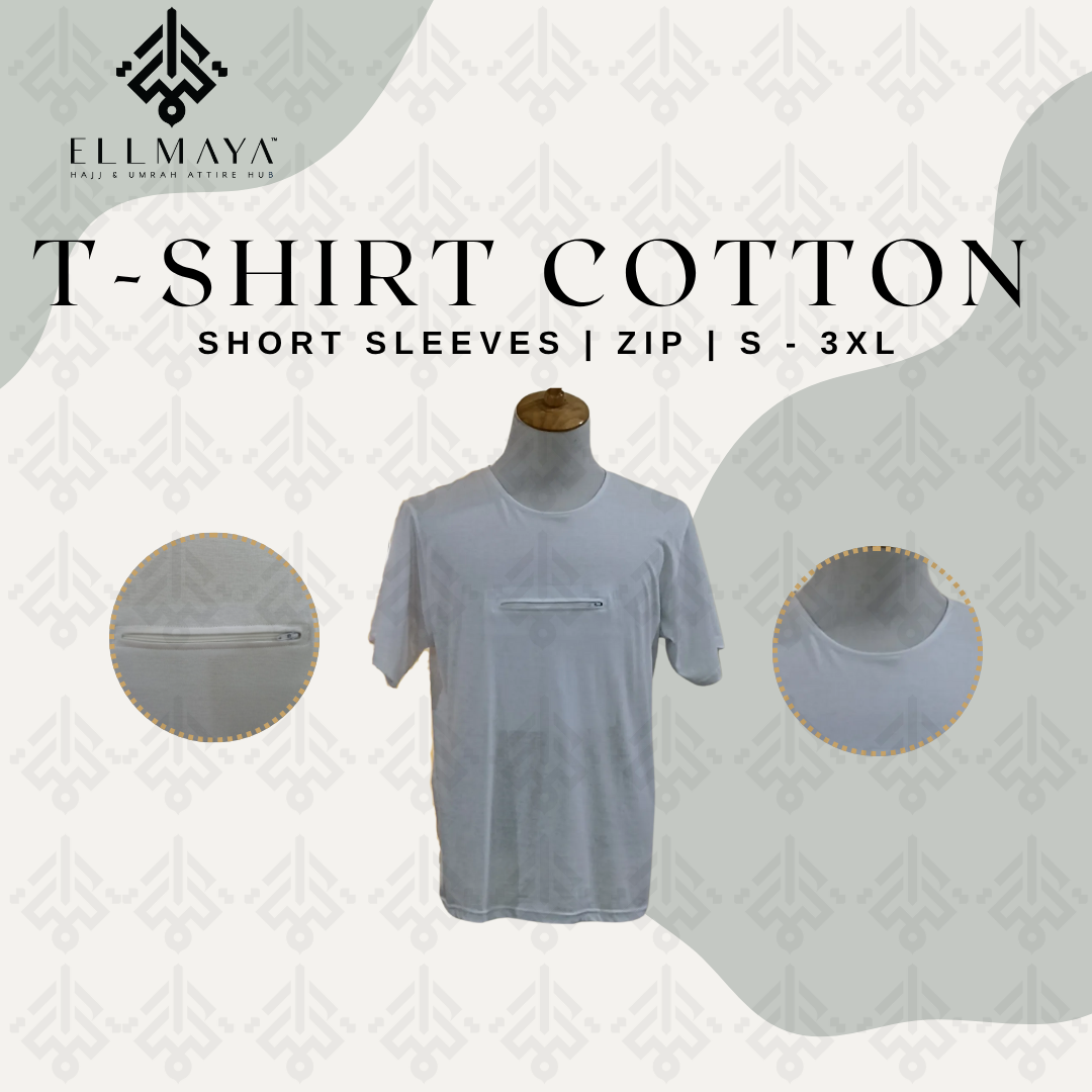 T-shirt Cotton Short Sleeves Zip