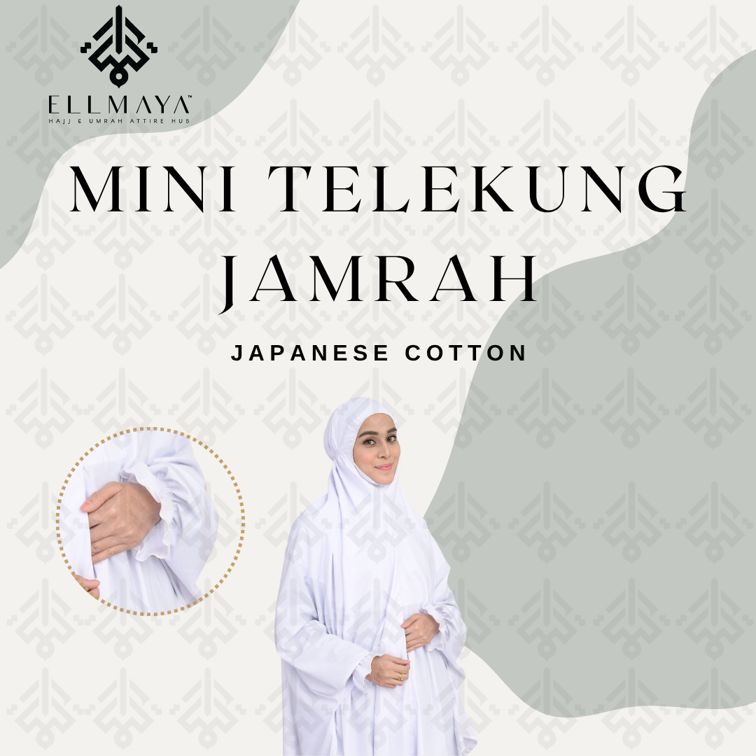 Mini Telekung Jamrah in White
