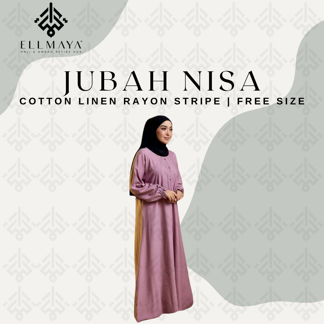 Jubah Nisa in Pinkish Brown