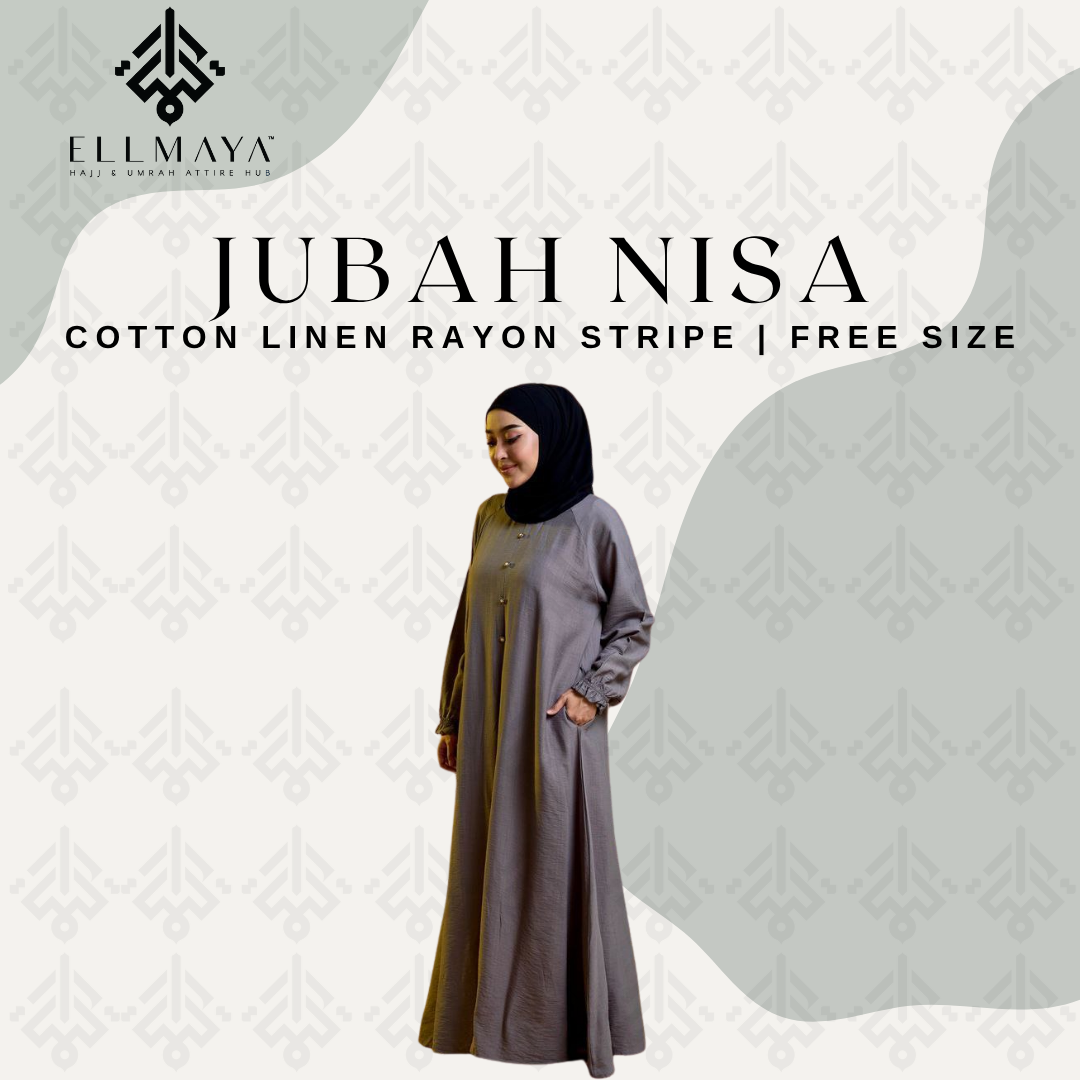 Jubah Nisa in Dark Grey