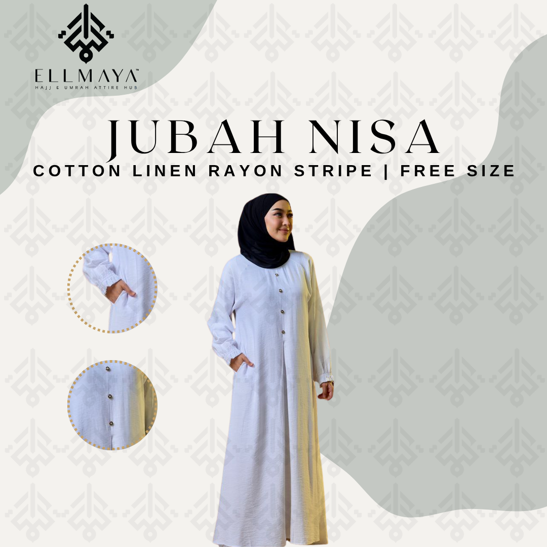 Jubah Nisa in White