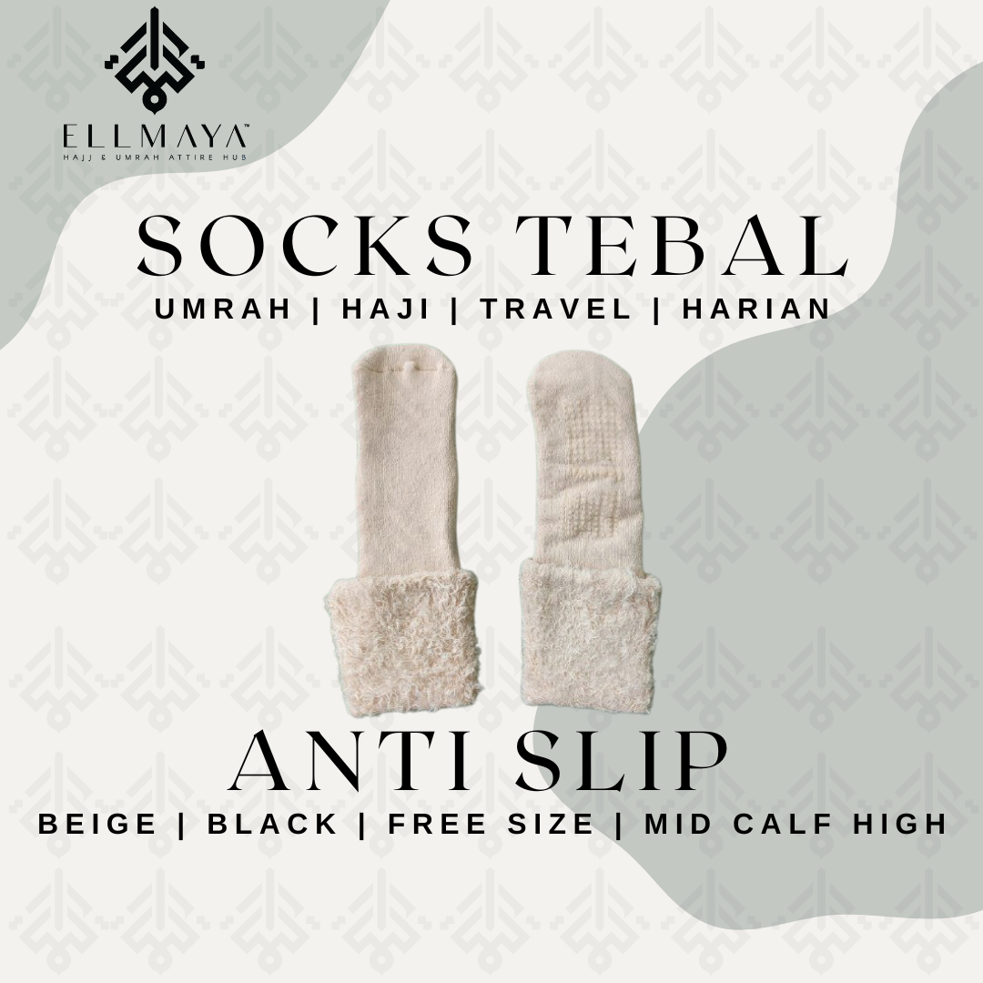 Socks Tebal Anti Slip in Beige