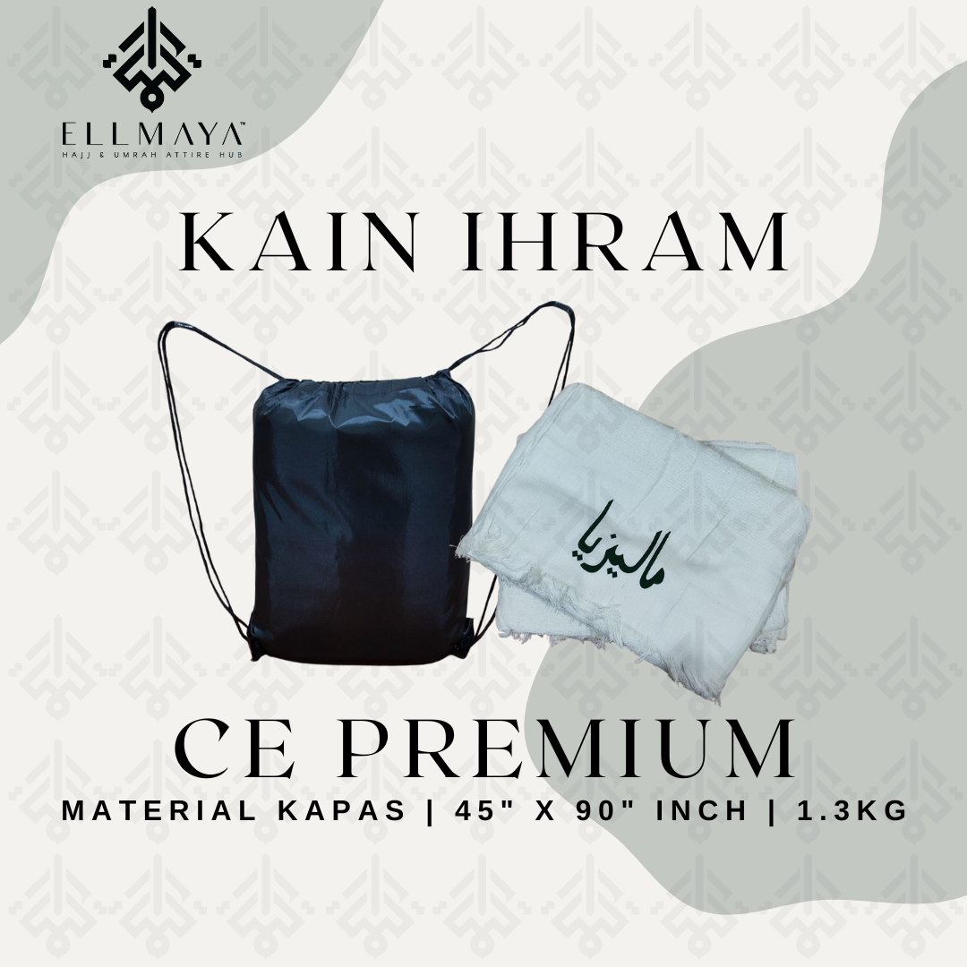 Kain Ihram CE Premium with FREE Uncang Kasut