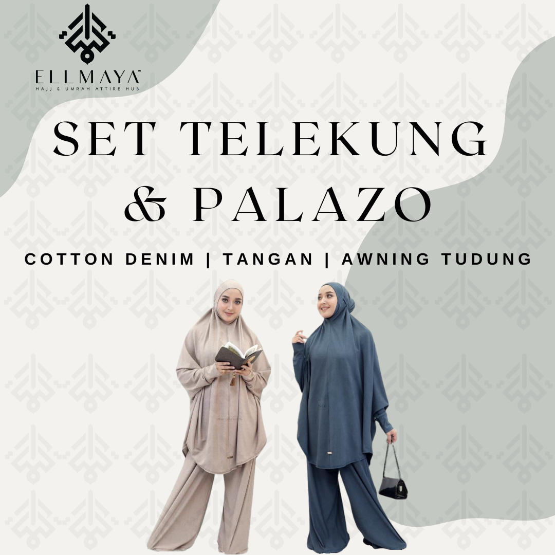 Set Mini Telekung Tangan & Palazo